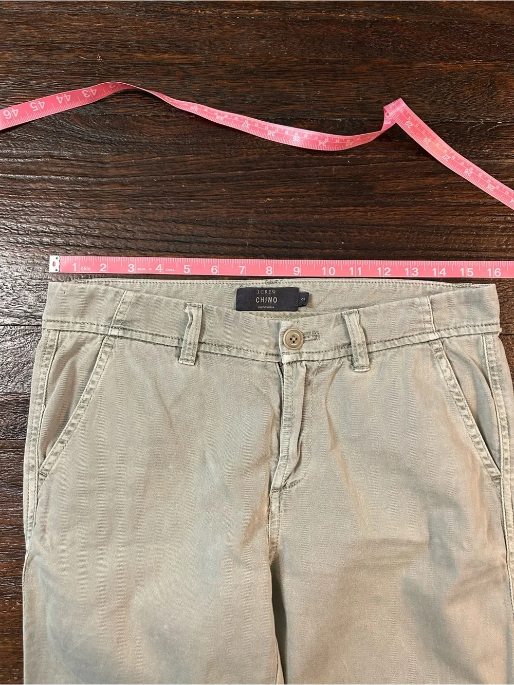 J.Crew Vintage Women's Chino Pants Size 2 Light Green Sage Straight Leg
